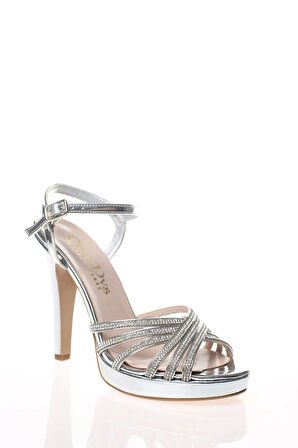 Kadın Gold Abiye Ayakkabı Kadın Topuklu Şık Gece Ayakkabısı Zarif Tasarım Yüksek Topuk