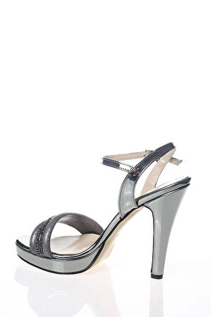 Kadın Gold Ayna Sıra Taşlı Abiye Ayakkabı Kadın Topuklu Şık Gece Ayakkabısı Zarif Tasarım