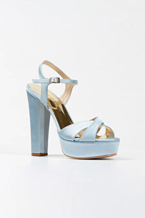 Gümüş Saten Klasik Ayakkabı Kalın Topuklu Kadın Abiye Ayakkabı Kadın Topuklu Şık Gece Ayakkabısı