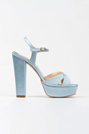 Gümüş Saten Klasik Ayakkabı Kalın Topuklu Kadın Abiye Ayakkabı Kadın Topuklu Şık Gece Ayakkabısı