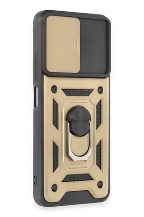 Xiaomi Uyumlu Redmi Note 12 5G Kılıf Pars Lens Yüzüklü Silikon - Gold
