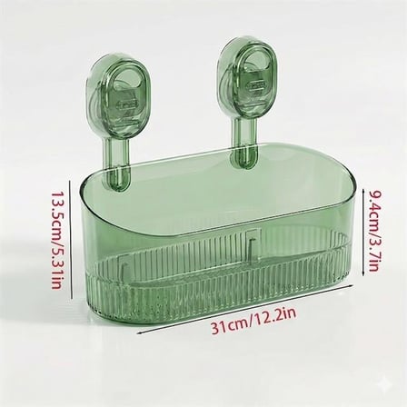 SN-29266 Vantuzlu Şeffaf Banyo Mutfak Rafı Organizer