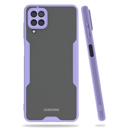 Samsung Galaxy A22 Kılıf Platin Silikon - Lila