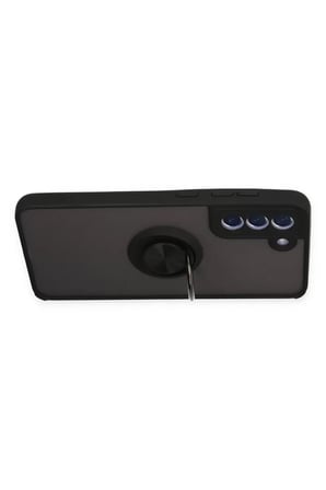 Samsung Galaxy S21 FE Kılıf Montreal Yüzüklü Silikon Kapak - Siyah