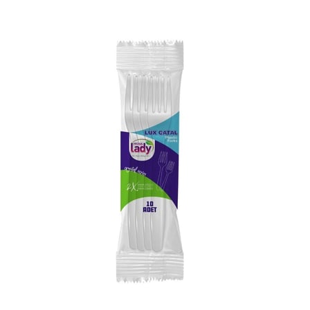 Lüks Plastik Çatal 10'li
