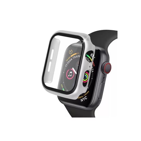 Apple Uyumlu Watch 41mm Camlı Kasa Ekran Koruyucu - Gümüş