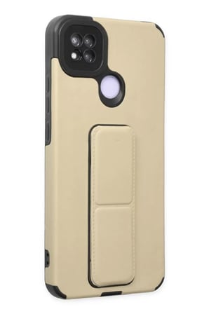 Xiaomi Redmi 9C Kılıf Mega Standlı Silikon - Gold