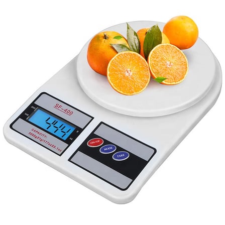 ErturkStore Mutfak Tartısı 10 kg 1 gr Dijital Beyaz Çelik Kare Pilli
