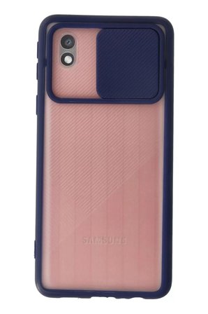 Samsung Galaxy A01 Core Kılıf Palm Buzlu Kamera Sürgülü Silikon - Lacivert