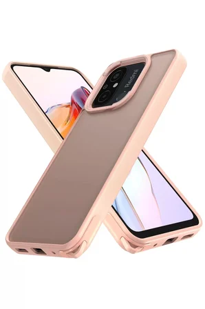 Xiaomi Redmi 12C Kılıf Elegant Kapak - Pudra