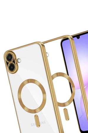 Samsung Galaxy A07 4G Kross Magneticsafe Kapak - Gold