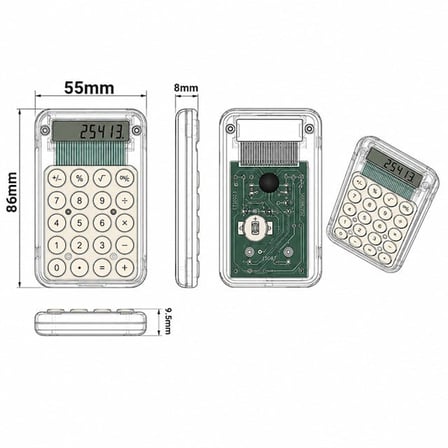 PM-25413 Mor Mini Hesap Makinesi