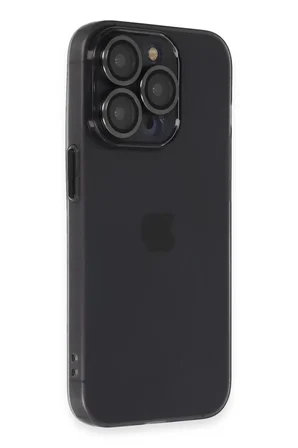 Apple iPhone 13 Pro Max Kılıf Luko Lens Silikon - Siyah