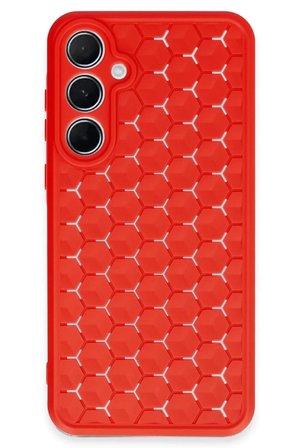 Samsung Galaxy A25 5G Kılıf Petek Silikon Kapak - Kırmızı