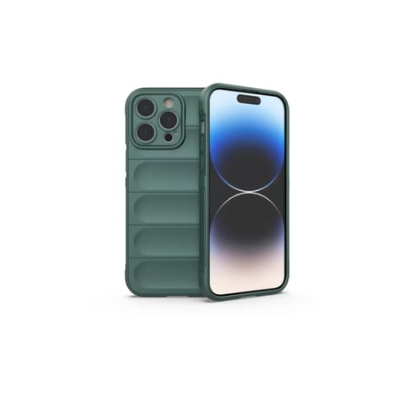 Apple Uyumlu iPhone 16 Pro Kılıf Optimum Silikon - Koyu Yeşil