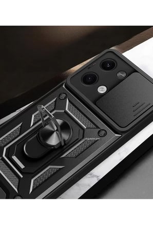 Xiaomi Uyumlu Poco X6 Kılıf Pars Lens Yüzüklü Silikon - Yeşil