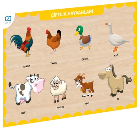 CAAHS-3211 Ahşap Çiftlik Hayvanları Bul-tak