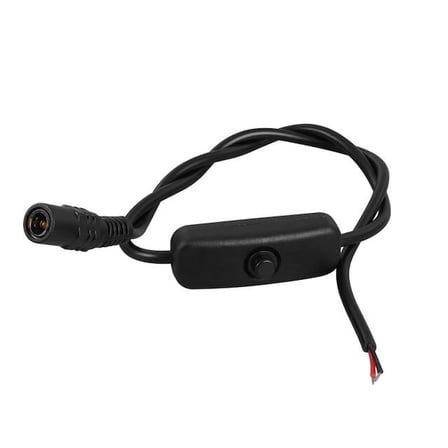 PM-26710 Anahtarlı 5.5*2.5 Mm Uç DC Kablo 30 Cm