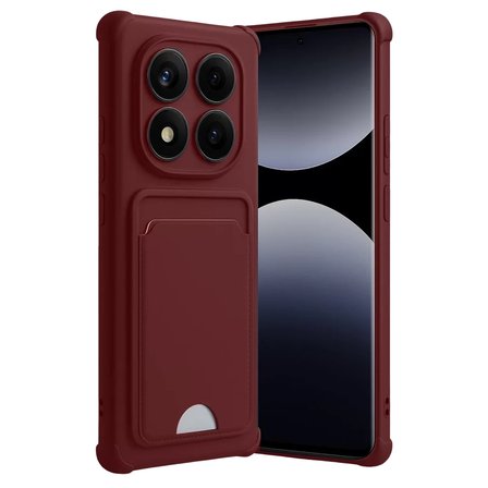 Xiaomi Uyumlu Redmi Note 14 Pro 4G Kelvin Kartvizitli Silikon - Bordo