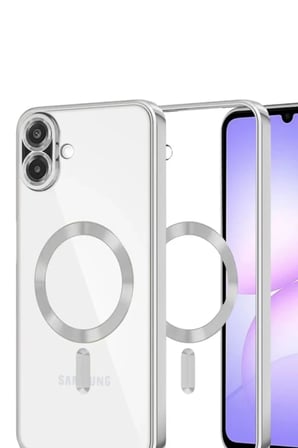 Samsung Galaxy A07 4G Kross Magneticsafe Kapak - Gümüş