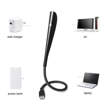 PM-24561 14 Ledli Siyah Esnek Usb Led Lamba