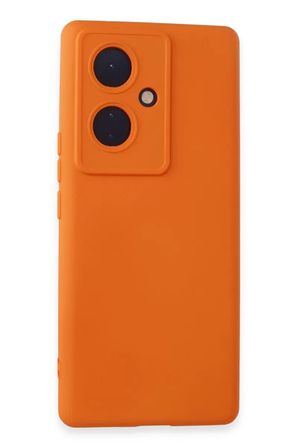 Vivo V29 Lite Kılıf Nano içi Kadife Silikon - Turuncu