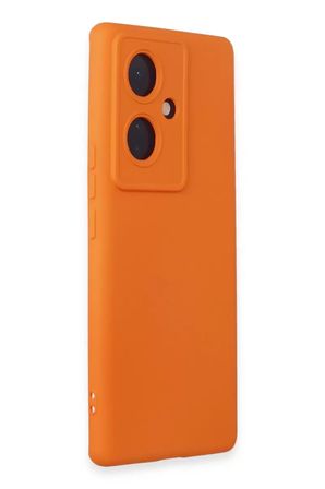 Vivo V29 Lite Kılıf Nano içi Kadife Silikon - Turuncu