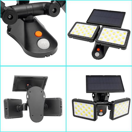 Sensörlü 36 Cob Ledli Solar Aydınlatmalı Duvar Lambası W770B