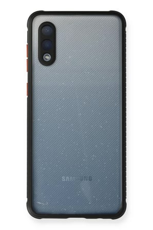 Samsung Galaxy A02 Kılıf Miami Şeffaf Silikon - Siyah