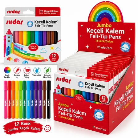 Keçeli Kalem Karışık Renk