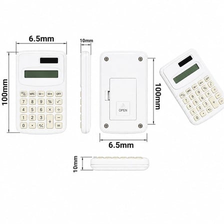 PM-25423 Beyaz Mini Hesap Makinesi