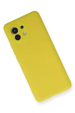 Xiaomi Mi 11 Kılıf Nano içi Kadife Silikon - Sarı