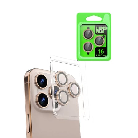 Apple Uyumlu iPhone 16 Pro Max Raze Metal Kamera Lens - Natural Grey