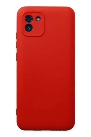 Samsung Uyumlu Galaxy A03 Kılıf Nano içi Kadife Silikon - Kırmızı