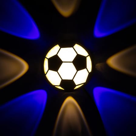 PM-24457 Gün Işığı - Mavi Futbol Topu Dekoratif LED Duvar Aplik