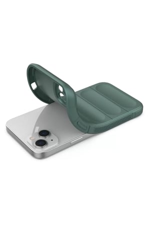 Apple Uyumlu iPhone 16 Plus Kılıf Optimum Silikon - Koyu Yeşil