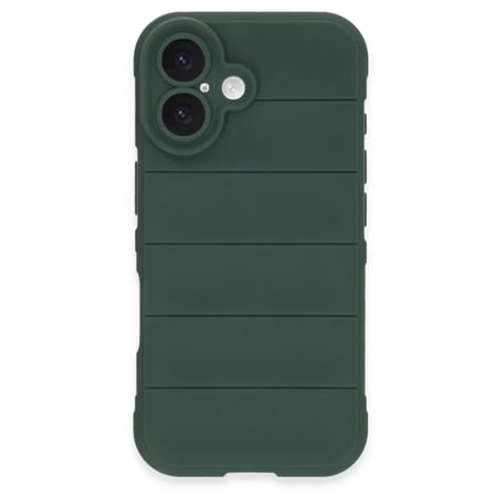 Apple Uyumlu iPhone 16 Plus Kılıf Optimum Silikon - Koyu Yeşil