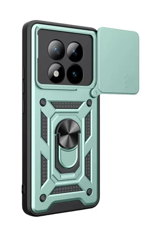 Xiaomi Redmi Note 15 Pro 5G Pars Lens Yüzüklü Silikon - Yeşil