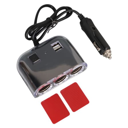 Olesson 1505 12-24V Çift USB Girişli 120W 80cm Kablolu 3’LÜ Araç Çakmak Çoklayıcı