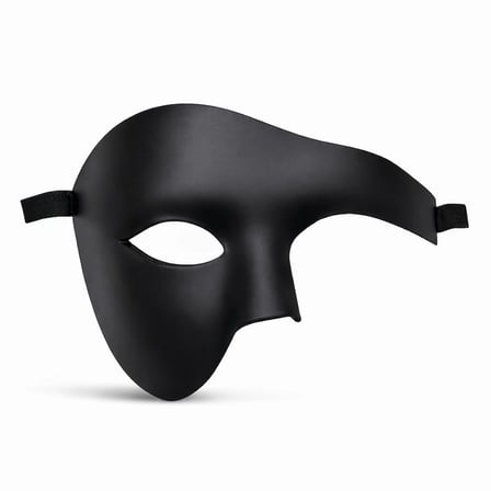 Siyah Yarım Erkek Maske – Phantom Parti Balo Maskesi
