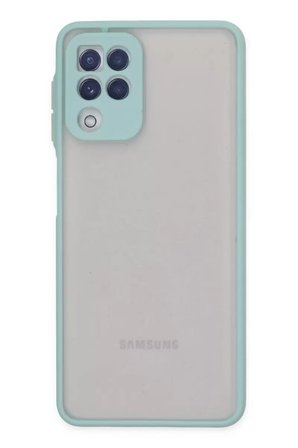 Samsung Galaxy A22 Kılıf Montreal Silikon Kapak - Turkuaz