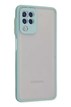 Samsung Galaxy A22 Kılıf Montreal Silikon Kapak - Turkuaz
