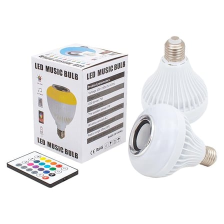 Bluetooth Müzik Çalar + Kumandalı Rgb Led Ampul OM-30