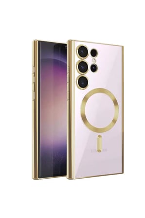 Samsung Galaxy S22 Ultra Kılıf Kross Magneticsafe Kapak - Gold