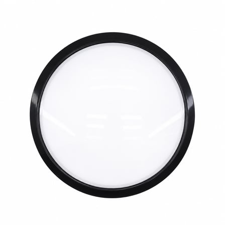 20W LED Glop Armatür Sıva Üstü Yuvarlak Siyah 6500K 1800Lm IP20