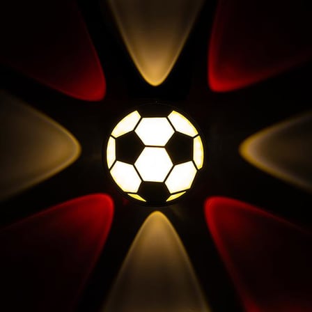 Pm 24456 Gun İsigi Kirmizi Futbol Topu Dekoratif Led Duvar Aplik