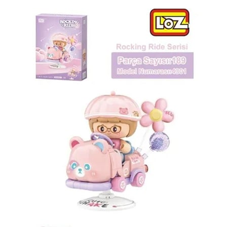 LZ-4301 Loz Pembe Ayı Sallanma Sürüşü 189 Parça Block Oyuncak