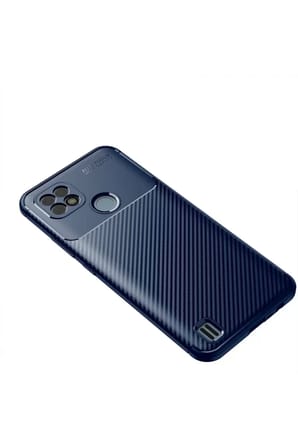 Realme C21 Kılıf Auto Focus Karbon Kapak - Lacivert