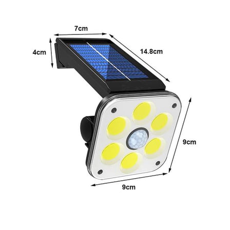 LF-1750A 54 Cob Ledli 3 Modlu Sensörlü Solar Duvar Lambası