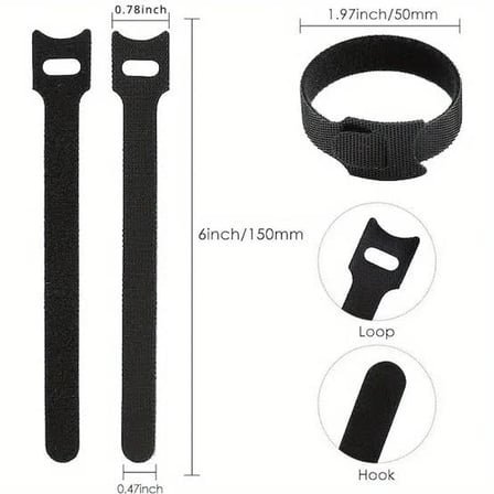 10'lu Cırt Cırtlı Kablo Düzenleyici Seti - 15cm